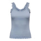 Only Blue Cotton Tank Tops