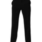 Dolce & Gabbana Black Wool Straight Men Dress Trouser Pants