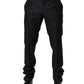 Dolce & Gabbana Black Wool Skinny Dress Formal Trouser Pants