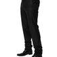 Dolce & Gabbana Black Wool Skinny Dress Formal Trouser Pants
