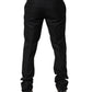 Dolce & Gabbana Black Wool Skinny Dress Formal Trouser Pants
