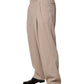 Dolce & Gabbana Beige Stretch Straight Men Dress Trouser Pants