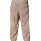 Dolce & Gabbana Beige Stretch Straight Men Dress Trouser Pants