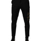 Dolce & Gabbana Black Cotton Skinny Dress Cargo Trouser Pants