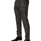 Dolce & Gabbana Brown Wool Plaid Skinny Dress Trouser Pants