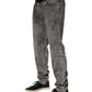 Dolce & Gabbana Gray Cotton Straight Leg Denim Trouser Jeans