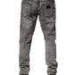 Dolce & Gabbana Gray Cotton Straight Leg Denim Trouser Jeans
