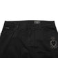 Dolce & Gabbana Black Sacred Heart Skinny Men Denim Jeans