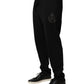 Dolce & Gabbana Black Logo Cotton Skinny Jogger Trouser Pants
