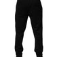 Dolce & Gabbana Black Logo Cotton Skinny Jogger Trouser Pants