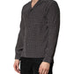 Dolce & Gabbana Black Patterned Silk Men Button Down Shirt