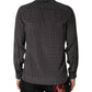 Dolce & Gabbana Black Patterned Silk Men Button Down Shirt
