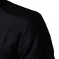 Dolce & Gabbana Black Dotted Cotton Collared GOLD Dress Shirt