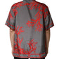 Dolce & Gabbana Gray Red Corals Short Sleeves Casual Shirt