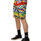 Dolce & Gabbana Multicolor Carretto Print Men Bermuda Shorts