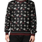 Dolce & Gabbana Black Ring Print CrewNeck Sweatshirt  Sweater