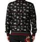 Dolce & Gabbana Black Ring Print CrewNeck Sweatshirt  Sweater