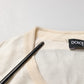 Dolce & Gabbana Off White Silk Logo Patch Men Henley T-shirt