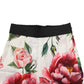 Dolce & Gabbana White Floral Leggings Stretch Waist Pants