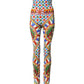 Dolce & Gabbana Multicolor Carretto Leggings High Waist Pants