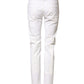 Daniele Alessandrini White Cotton Stretch Skinny Denim Jeans