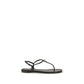 Giuseppe Zanotti Black Calf Leather Bos Taurus Flat Sandals