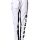 Frankie Morello Black White Skinny Jogger Sweatpants Pants