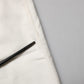 Fortela White Cotton Straight Denim Mid Waist Trouser Jeans