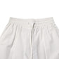 MSGM White Cotton High Waist Wide Leg Straight Bermuda Shorts