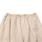 QL2 Beige Cotton High Waist Straight Chino Trouser Pants