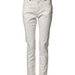 PT Torino White Cotton Mid Waist Skinny Denim Trouser Jeans