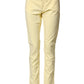 PINKO Yellow Cotton Low Waist Slim Fit Skinny Denim Casual Jeans