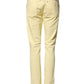 PINKO Yellow Cotton Low Waist Slim Fit Skinny Denim Casual Jeans