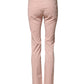 Ballantyne Light Pink Cotton Mid Waist Skinny Fit Denim Jeans