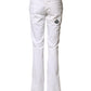 Roy Roger's White Low Waist Bootcut Flared Denim Trouser Jeans