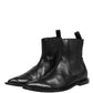 Dolce & Gabbana Black Chelsea Men Short Ankle Boots Shoes