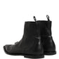 Dolce & Gabbana Black Chelsea Men Short Ankle Boots Shoes