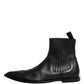 Dolce & Gabbana Black Chelsea Men Short Ankle Boots Shoes