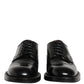 Dolce & Gabbana Black Lace Up Leather Dress Derby Men Shoes