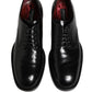 Dolce & Gabbana Black Lace Up Leather Dress Derby Men Shoes