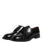 Dolce & Gabbana Black Lace Up Leather Dress Derby Men Shoes