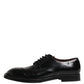 Dolce & Gabbana Black Lace Up Leather Dress Derby Men Shoes