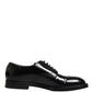 Dolce & Gabbana Black Lace Up Leather Dress Derby Men Shoes