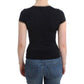 Roberto Cavalli Black Elastane Top