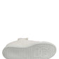 Dolce & Gabbana White Faux Shearling Low Top Sneakers  Shoes