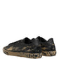 Dolce & Gabbana Black Portofino Mud Effect Low Top Sneakers Shoes