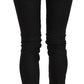 PLEIN SUD Cotton Black Mid Waist Skinny Denim Jeans