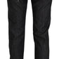 PLEIN SUD Cotton Blue High Waist Straight Cropped Trouser Jeans