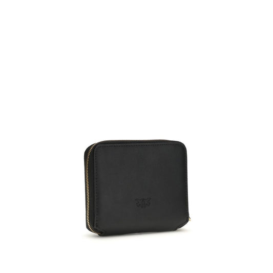 PINKO Black Calf Leather Bos Taurus Wallet