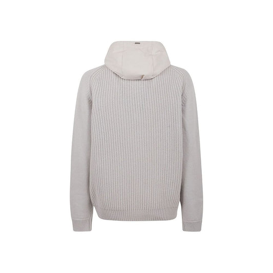 Herno Gray Wool Hoodie